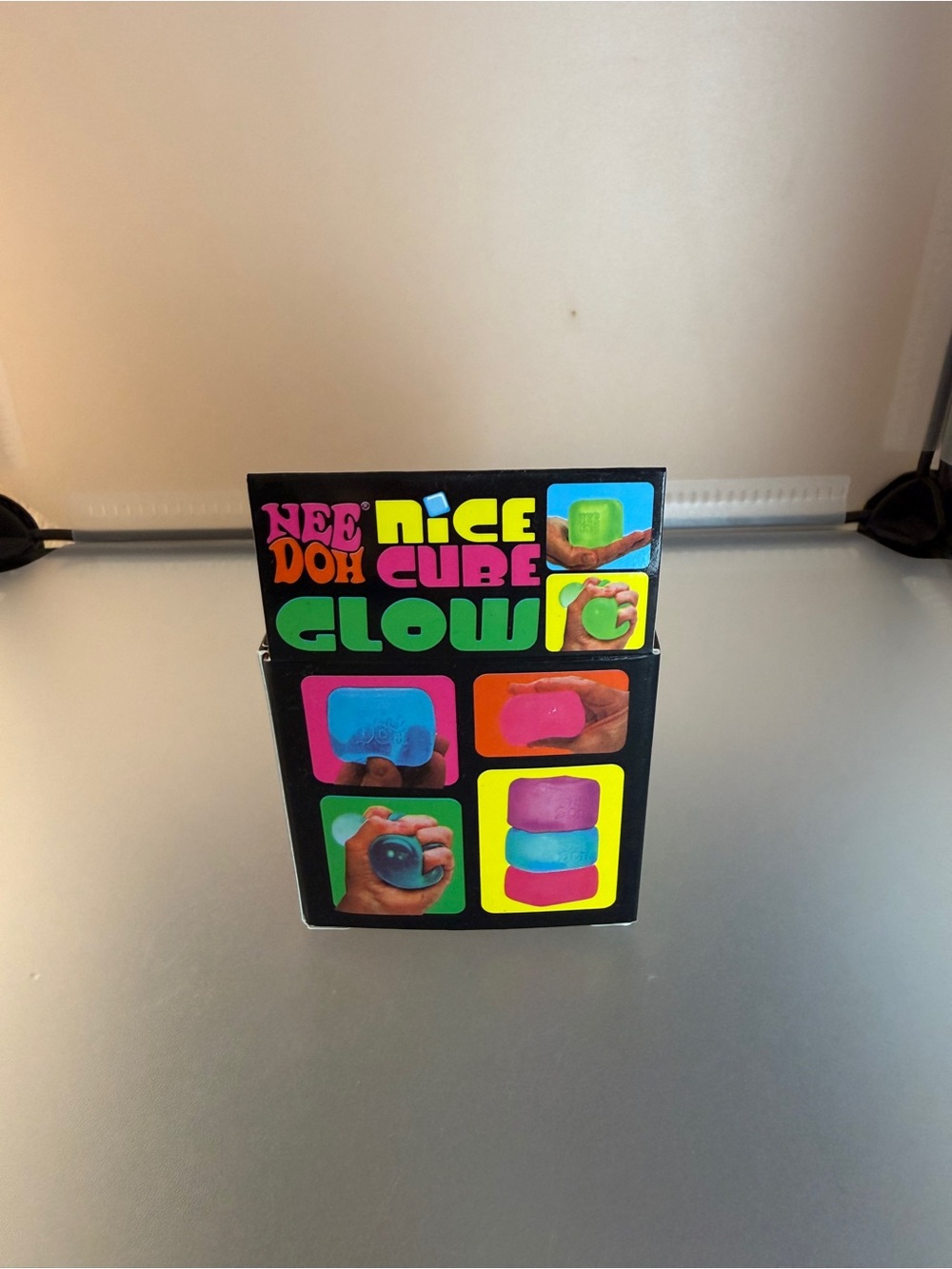 NeeDoh Nice Cube Glow in the Dark Pink Squishy ๐ - Picture 4 of 5